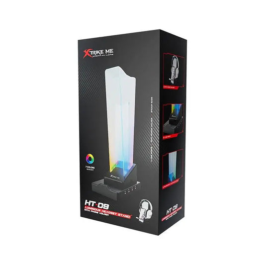 Xtrike Me HT-09 Headset & Phone Stand with 4 USB Port and RGB Light
