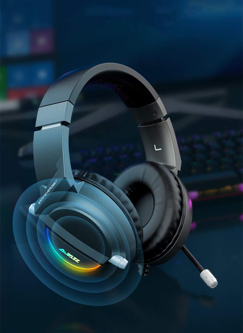 Ajazz AX365 | 7.1 Gaming Headset – Virtual Surround Sound Headset for PC, PS5 & Mobile