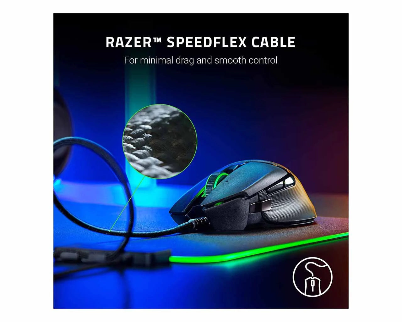 Razer Basilisk V2 Wired Gaming Mouse — 20,000 DPI Focus+ Optical Sensor, 11 Programmable Buttons & Customizable Scroll Wheel Resistance ( Open Box )